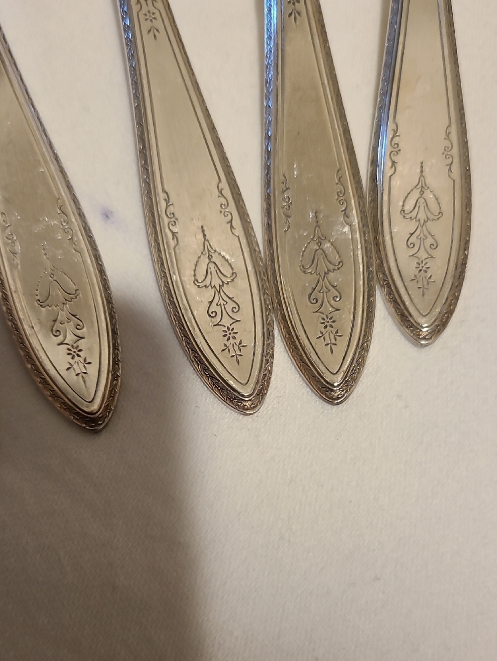 1847 Roger Bros Debutante Silverplate Flateware Art Deco Fork Scrollwork 58pc